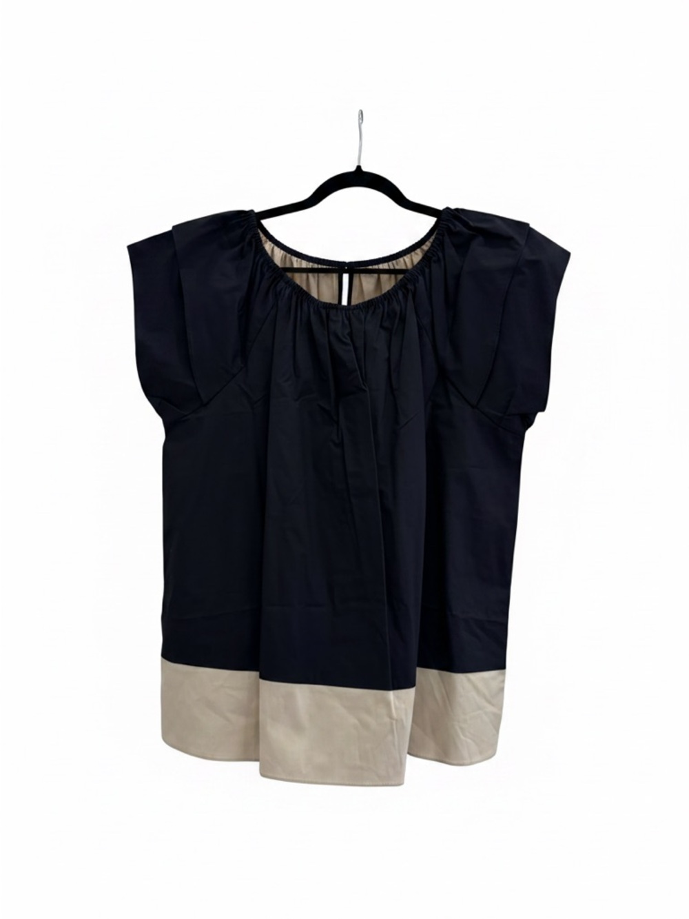 DKNY Tunic Top with Cream Contrast Hem - Picture 4 of 5